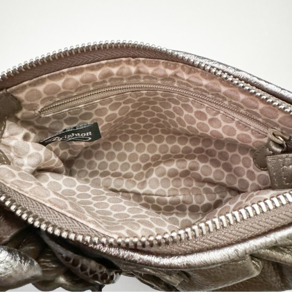 Brighton Rhapsody Pouch Silver Leather Rose Chain Mini Shoulder Bag - Picture 7 of 7